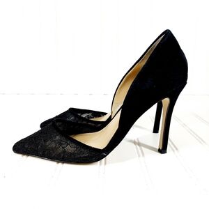 BCBGeneration Tori Lace & Suede Heeled Pumps A293